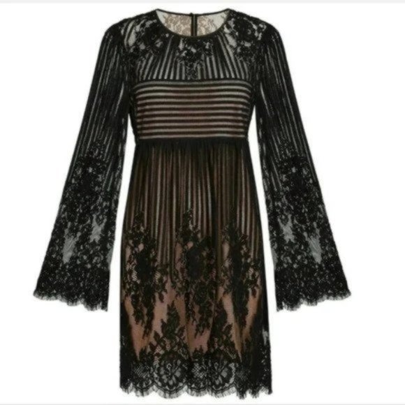 BCBGMAXAZRIA Luann Lace Babydoll Dress - Picture 2 of 7